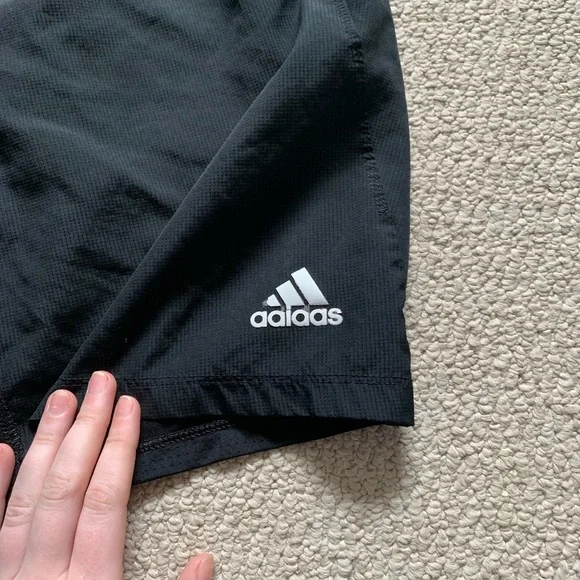 Adidas Black Athletic Shorts with Elastic Waistband - Picture 2 of 4